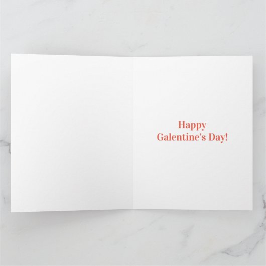 Schattig en eigenaardig, grappige Galentine's Day Kaart (Binnen)
