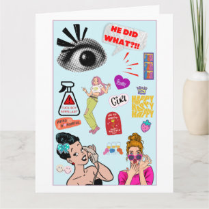 Schattig en eigenaardig, grappige Galentine's Day Kaart