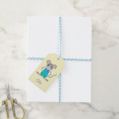 Schattig en elegant muisje cadeaulabel (Met Touw)