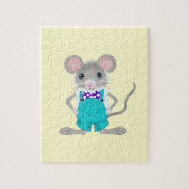Schattig en elegant muisje legpuzzel