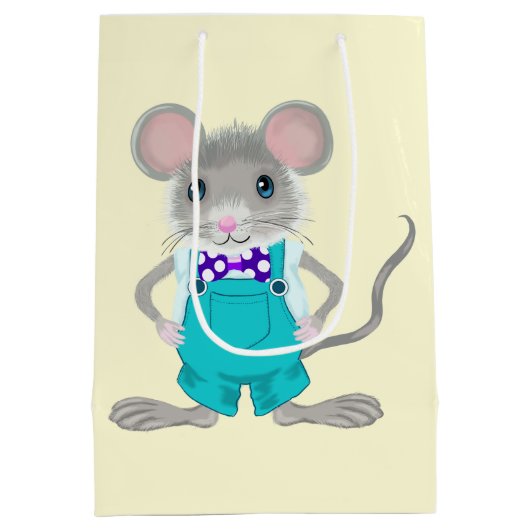 Schattig en elegant muisje medium cadeauzakje (Achterkant)