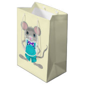 Schattig en elegant muisje medium cadeauzakje (Achterkant Gekanteld)
