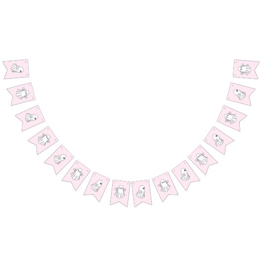 Schattig en eng spook roze vlaggetjes (Alle)