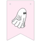 Schattig en eng spook roze vlaggetjes (Eerste vlag)