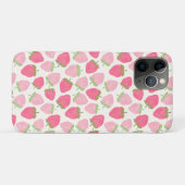 Schattig en Fruitig Roze Aardbei Case-Mate iPhone Case (Achterkant (horizontaal))