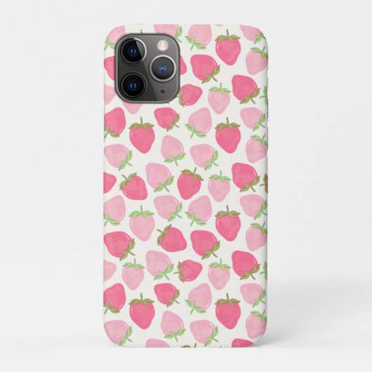 Schattig en Fruitig Roze Aardbei Case-Mate iPhone Case (Achterkant)