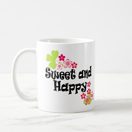 Schattig en gelukkig koffiemok (Links)