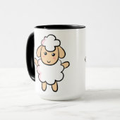 Schattig en Gelukkig Schaap Mok (Voorkant links)