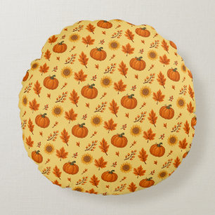Schattig en gezellig herfst oogst rond kussen