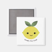 Schattig en grappig gewoon de Zest Kawaii Citroen Magneet (Voorkant / Achterkant)