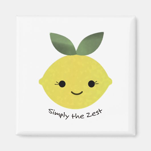 Schattig en grappig gewoon de Zest Kawaii Citroen Magneet (Voorkant)