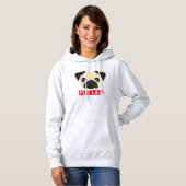 Schattig en grappig Pug leven Hoodie (Voorkant volledig)