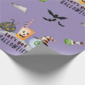 Schattig en griezelig, laten we Halloween vieren, Cadeaupapier (Hoek)