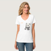 Schattig en kalm panda t-shirt (Voorkant volledig)