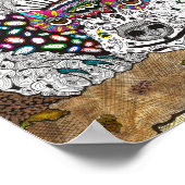 Schattig en kleurrijk Beer Poster - 10 x 8 inch (Hoek)