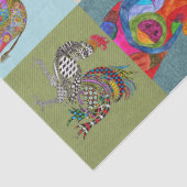 Schattig en kleurrijk dierlijk assortiment tissuep tissuepapier (Detail)