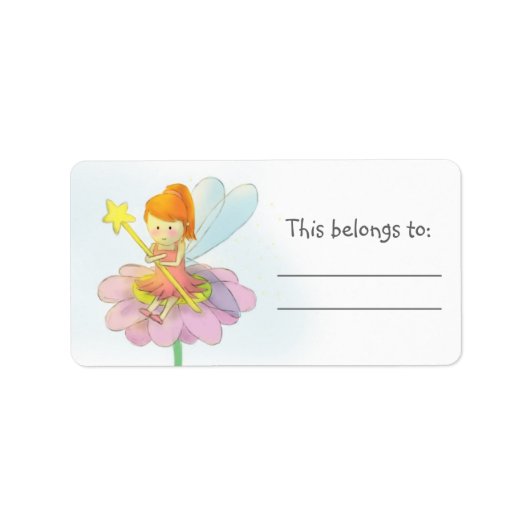 Schattig en Kleurrijk Fee Etiket (Voorkant)