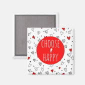 Schattig en kleurrijk Kies Happy Magnet 2" (Voorkant / Achterkant)
