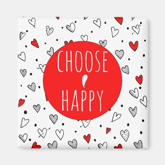 Schattig en kleurrijk Kies Happy Magnet 2" (Voorkant)