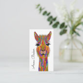 Schattig en kleurrijk Llama Visitekaartje (Staand voorkant)