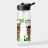 Schattig en kleurrijk Llama Ziet er fantastisch ui Waterfles (Links)