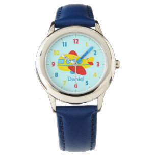 Schattig en Kleurrijk Passagiersvliegtuig Horloge