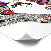 Schattig en kleurrijk Pit Bull-Poster - 8 x 10 inc Poster (Hoek)