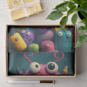 Schattig en kleurrijk Snoep Monsters Tissuepapier (Geschenk)