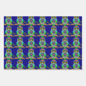 schattig en kleurrijk stel papier inpakpapier vel (Voorkant 3)