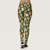 Schattig en leuk Verschillend sportthema Patroon S Leggings (Achterkant)