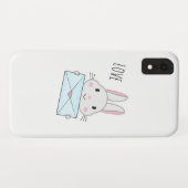 Schattig en lief konijn met liefdesbrief Case-Mate iPhone case (Achterkant (horizontaal))