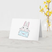 Schattig en lief konijn met liefdesbrief kaart (Gele Bloem)