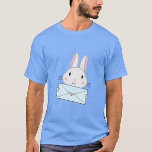 Schattig en lief konijn met liefdesbrief t-shirt