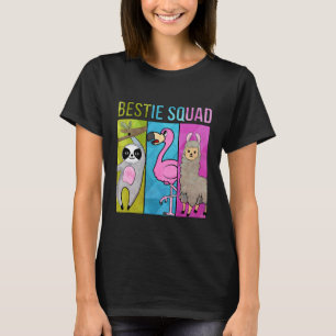 Schattig en luiaard flamingo lama beste vrienden s t-shirt