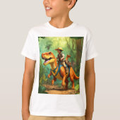 Schattig en schattig dinosaurus design T-shirt (Voorkant)