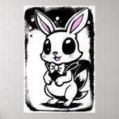 Schattig en schattig konijn | AI Art Poster (Voorkant)