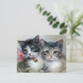 Schattig en schattig, Schattige kittens, Briefkaart (Staand voorkant)