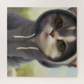 Schattig en Sweet Kitten Dragen van een Hoodie Legpuzzel (Horizontaal)