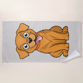 Schattig en uniek honden strandlaken (Voorkant)