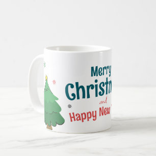 Schattig en vrolijk teken een klein kerstboom Kers Koffiemok