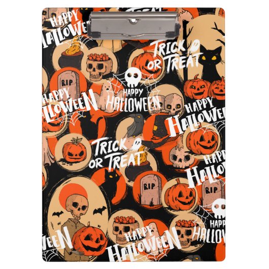 Schattig & eng Halloween griezelige sfeer Klembord (Voorkant)