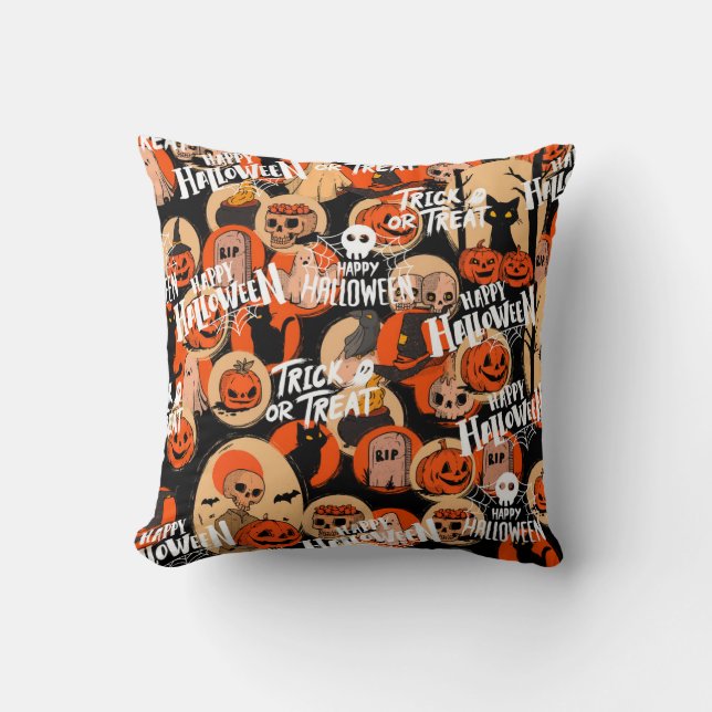  Schattig & eng Halloween griezelige sfeer  Kussen (Voorkant)