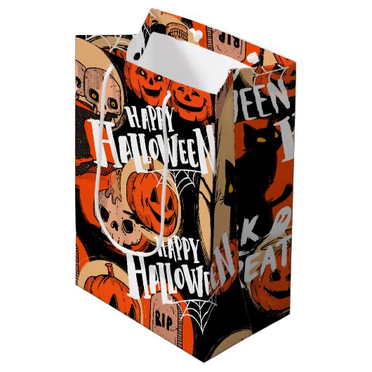 Schattig & eng Halloween griezelige sfeer Medium Cadeauzakje (Voorkant Gekanteld)