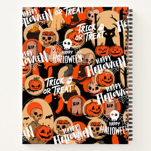 Schattig & eng Halloween griezelige sfeer Notitieboek (Achterkant)