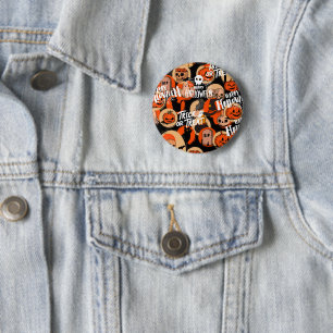 Schattig & eng Halloween griezelige sfeer Ronde Button 5,7 Cm