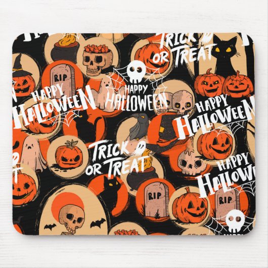 Schattig & eng Halloween spooky vibes Muismat (Voorkant)