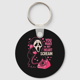 Schattig enge horror laat mijn hart gillen Valenti Sleutelhanger