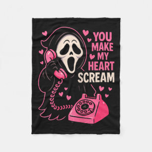 Schattig enge horror laat mijn hart schreeuwen Val Fleece Deken