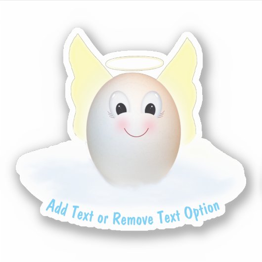 Schattig engel ei sticker (Voorkant)