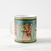 Schattig engel in roze jurk koffiemok (Voorkant links)